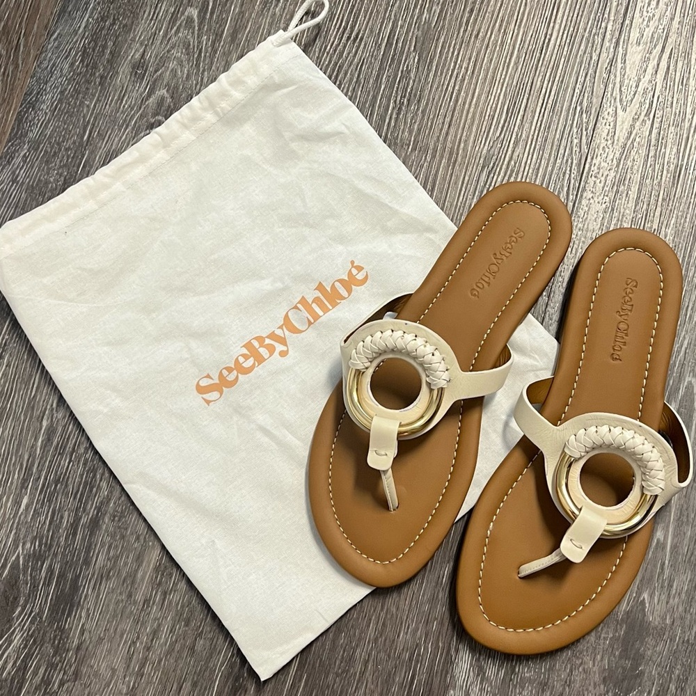 See by Chloé | Hana Leather Thong Sandals